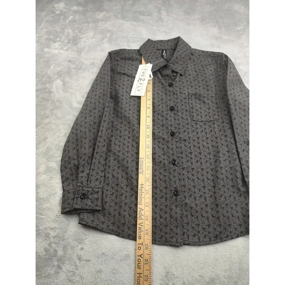 TWO 2 FLY Kids Western Cowboy Print Long Sleeve Button Up Shirt Size 6 - Picture 5 of 9